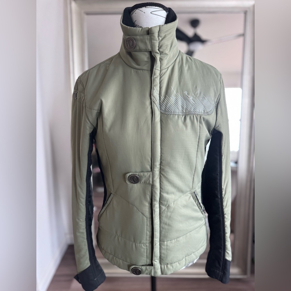 PEARL IZUMI BELLINGER Olive Zip Up Coat Jacket Women's Size Small